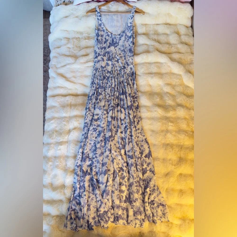 Reformation Camella Dress In Larkspur, worn once - Picture 15 of 16